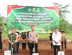Kapolres Bogor AKBP Rio Wahyu Anggoro, S.H., S.I.K., M.H. Pimpin Penanaman Jagung Serentak Kuartal III