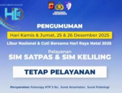 “Polantas Menyapa” Pelayanan SIM Polres Bogor Tetap Buka di Hari Libur Natal 25 – 26 Desember 2025