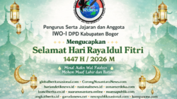 Pengurus, Jajaran, dan Anggota IWO-I DPD Kabupaten Bogor Mengucapkan Selamat Hari Raya Idul Fitri 1 Syawal 1447 H / 2026 M